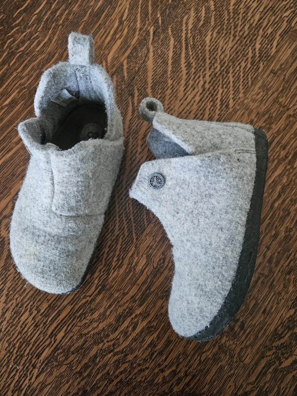 Birkenstock Kids Gray Wool Booties Unisex EU 26 US 8 Made in Italy
